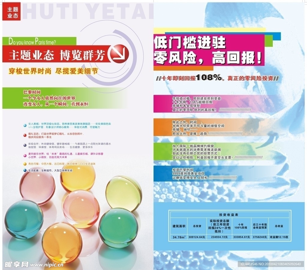 商场投资宣传海报
