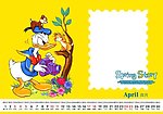 迪士尼儿童日历模板（04月）