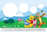 迪士尼儿童日历模板（05月）