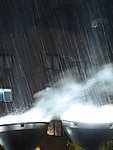 雨天景观路灯