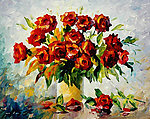 鲜花油画