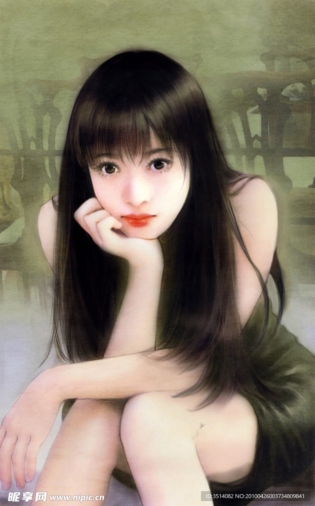 画集 动漫 手绘 美女