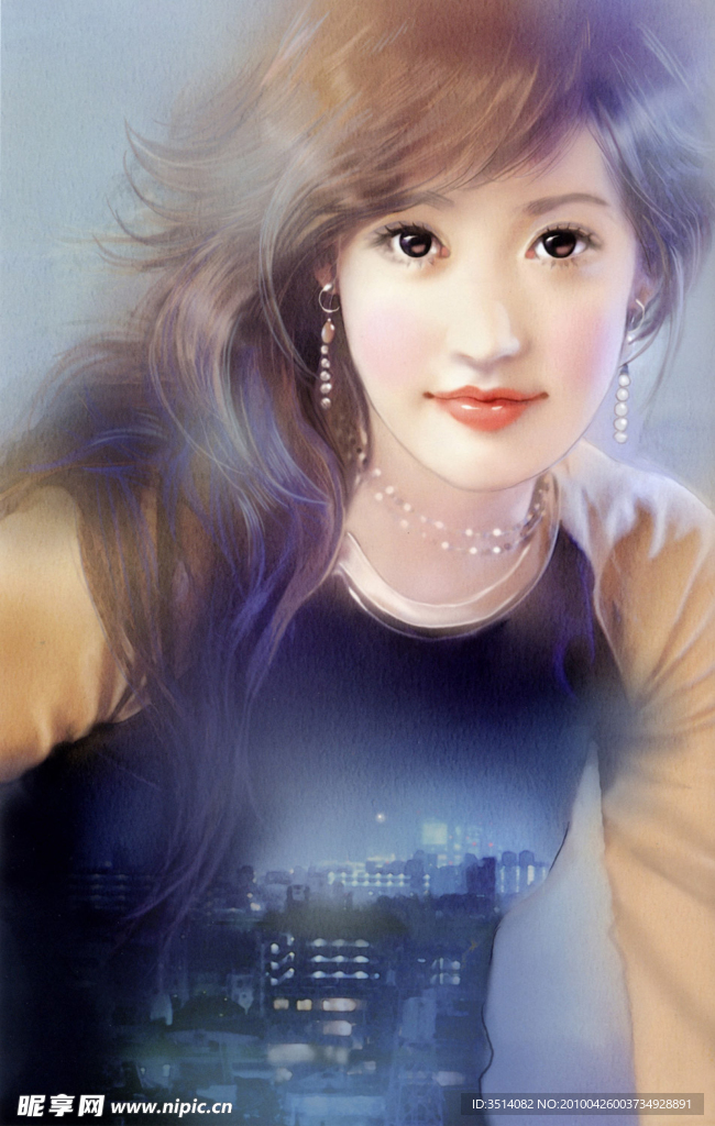 画集 动漫 手绘 美女