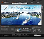 黑色韩国asa web网站psd分层模板