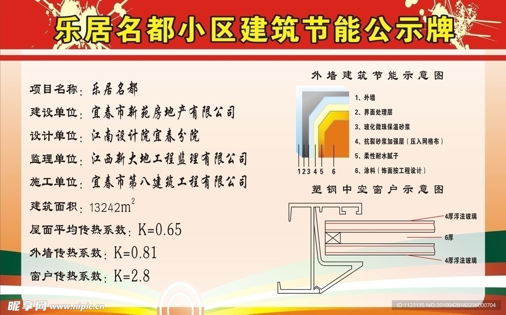 小区建筑节能公示牌