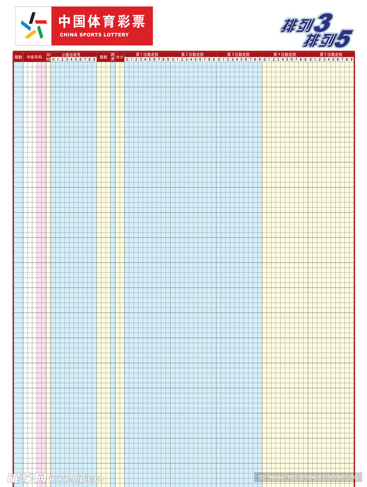 体彩排列3排列5走势图