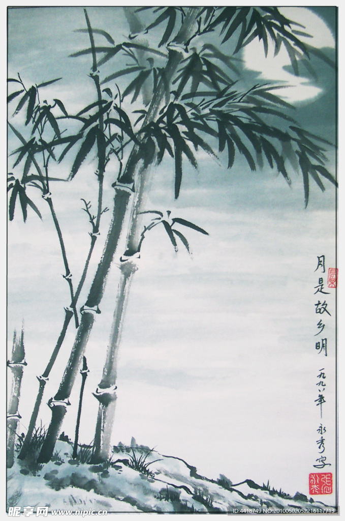 月上竹梢