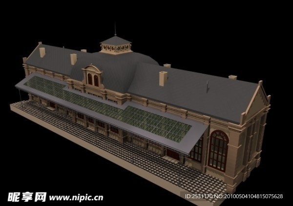 3D火车站模型素材