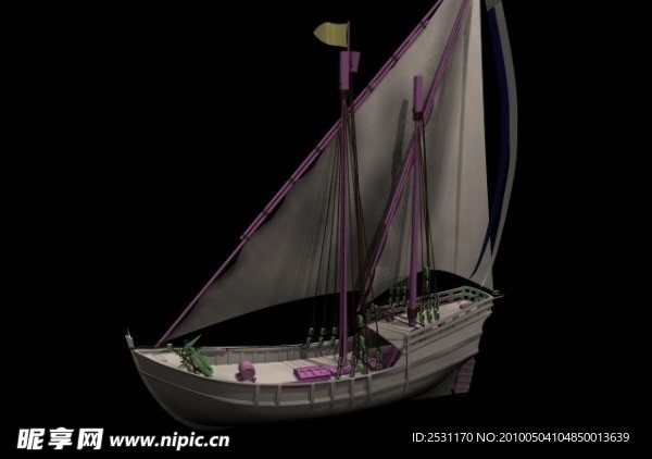 帆船3D模型