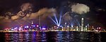 维多利亚港的夜景