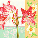 花卉油画55257 一套四幅 （ 50厘米 X 50厘米 ）