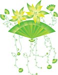 扇子 花
