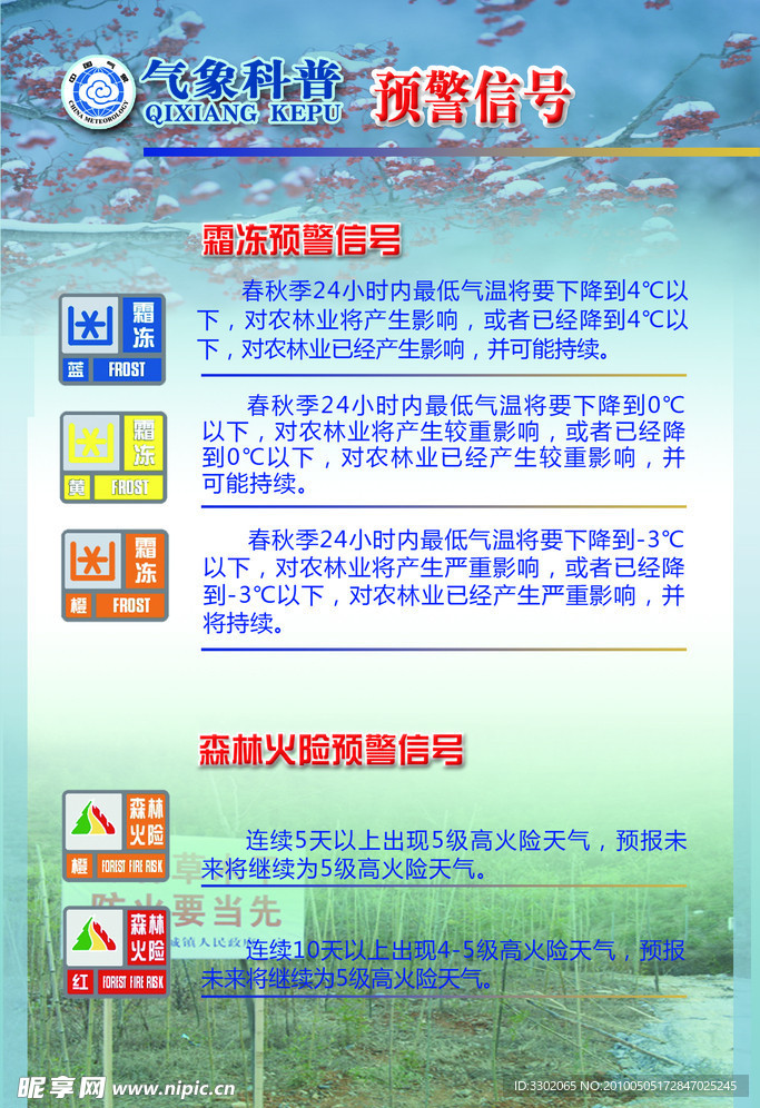 气象科普预警信号宣传广告
