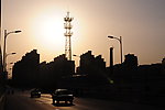 城市夕阳