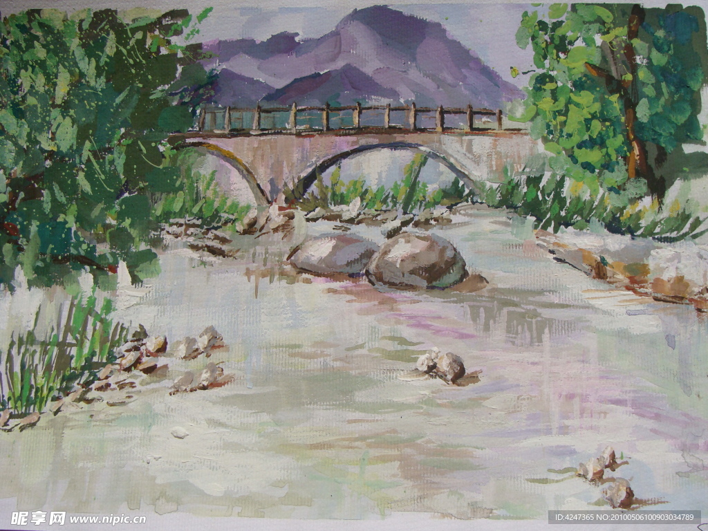 宏村风景写生