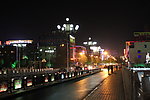 夜色下的榆林市一角
