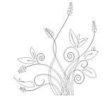 草 麦子 藤蔓 花纹