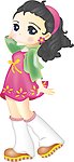 卡通可爱小女孩