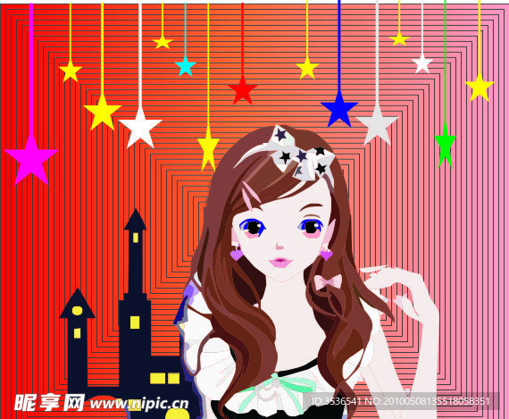 卡通美女