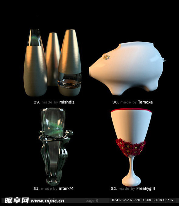 装饰品模型3dsmax2009 Vray 1 5 sp2以上版本29z32