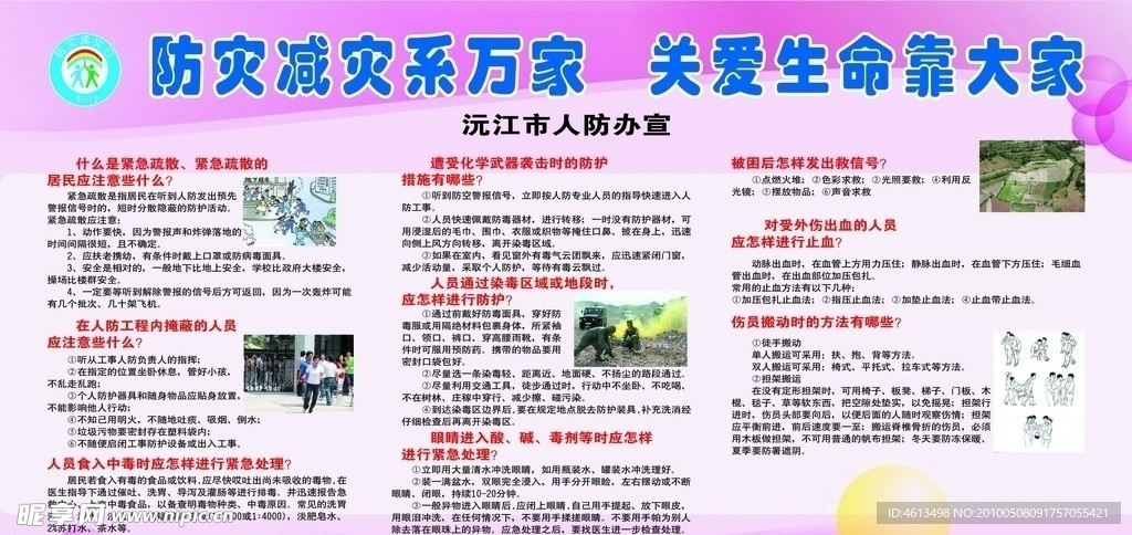 避灾防灾主题展板