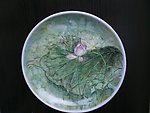 陶艺 釉上彩 作品 荷花2