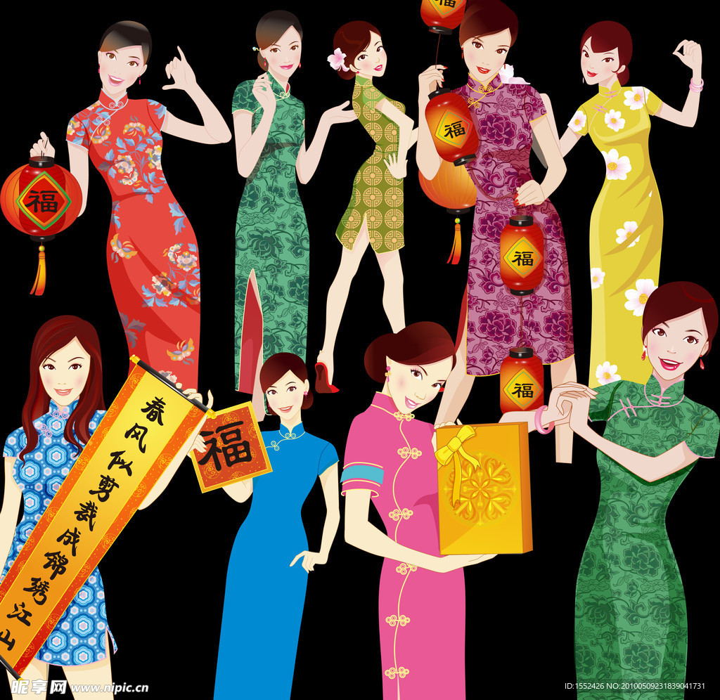 古典节日美女