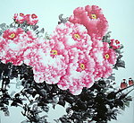 国画 牡丹 周清波作品