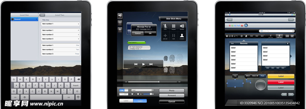 苹果ipad全系列 UI设计分解图