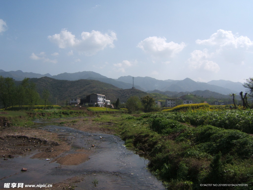 农村田边风景