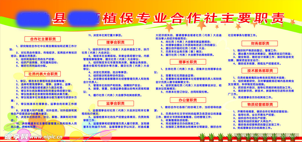 植保专业合作社 主要职责