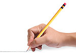 手 手指 握住 笔 铅笔 画画 橡皮擦 特写 近景 横图 留白 彩色图片