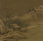 夏圭 雪堂客话图