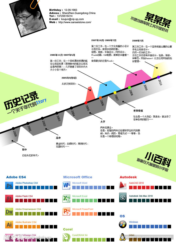 PSD简历模板