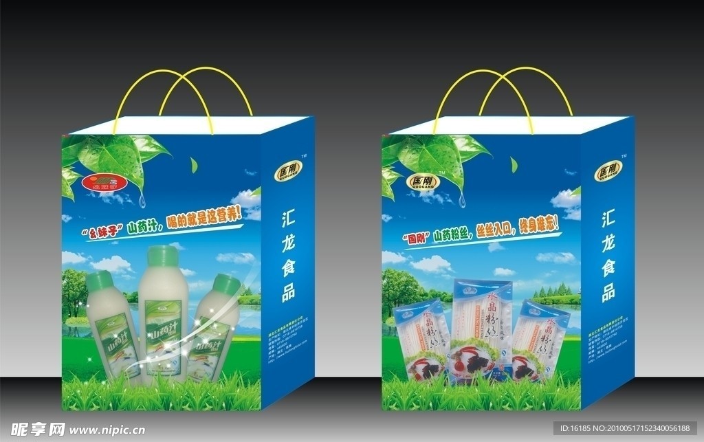 食品手提袋设计素材 模版