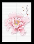 粉色牡丹花