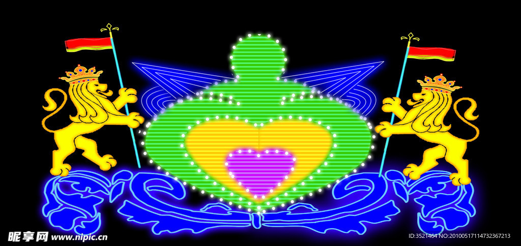 霓虹灯效果图