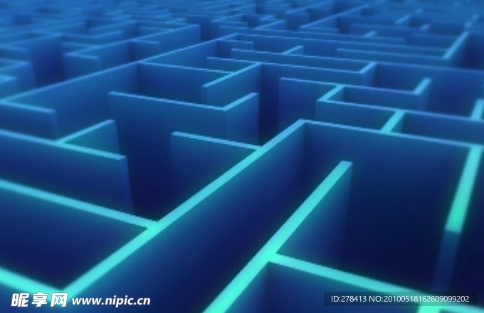 三维视频素材 虚拟3D背景 迷宫