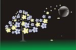 花的夜景