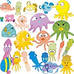 五颜六色的海洋生物