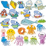 五颜六色的海洋生物