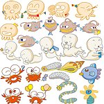 五颜六色的海洋生物