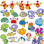五颜六色的海洋生物