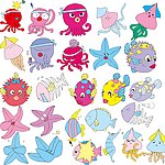 五颜六色的海洋生物