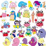 五颜六色的海洋生物