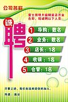 诚聘海报