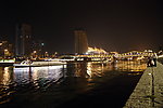 海河夜色逍遥钓客