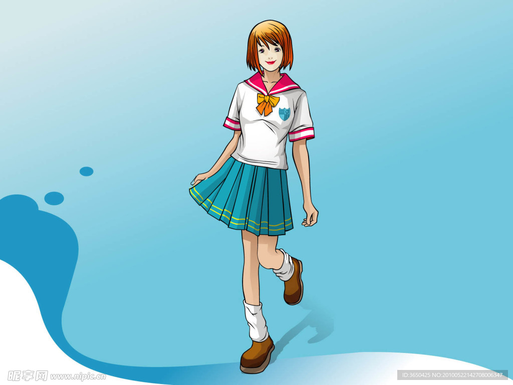 手绘美女