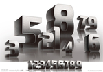 立体金属数字