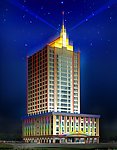 湖北金狮大酒店动画夜景效果图